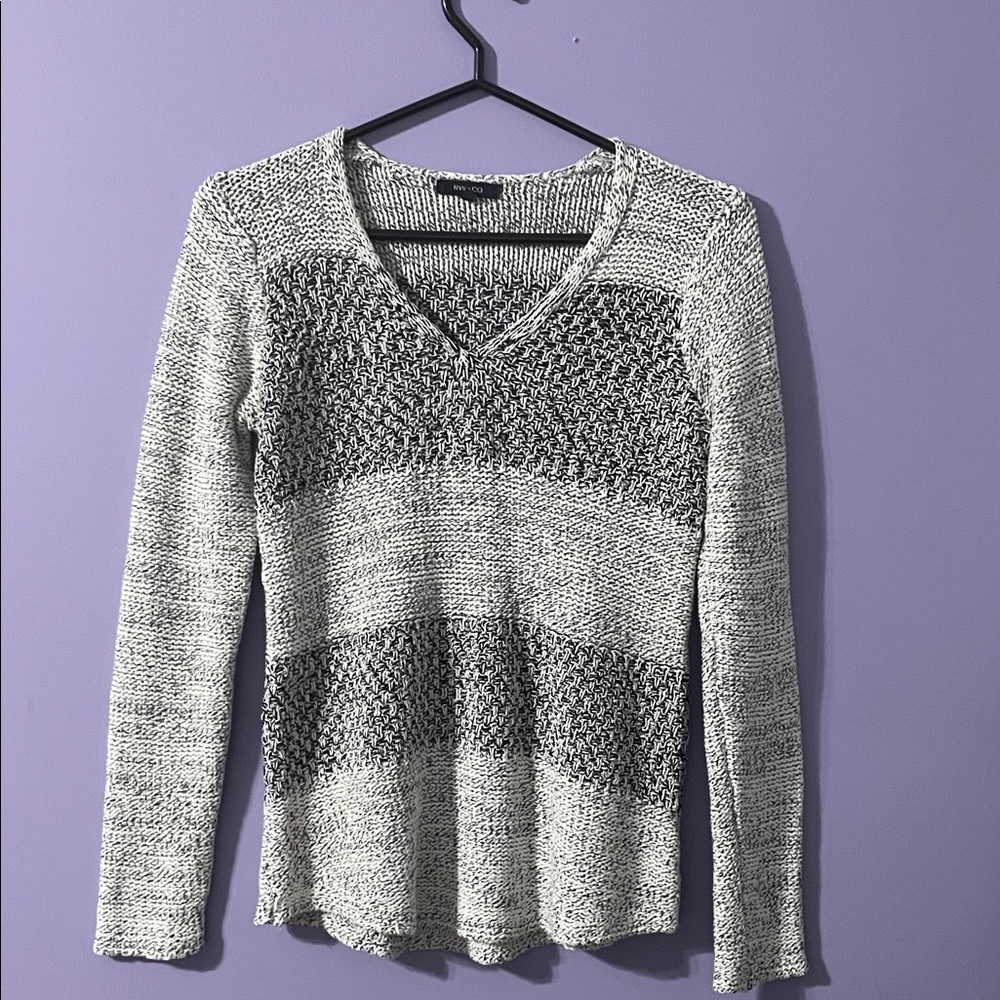 Gray V-Neck Women's Sweater